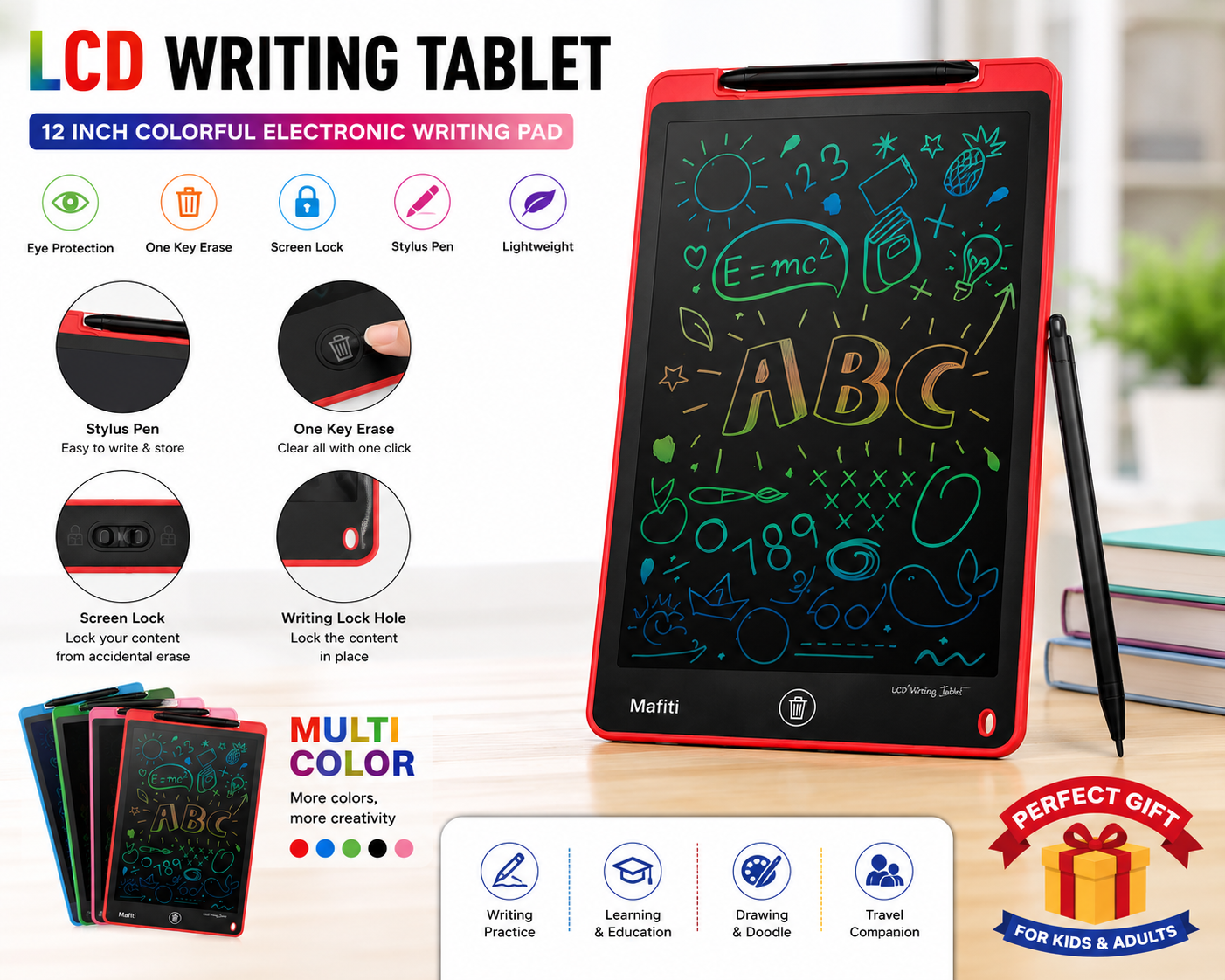 12 Inch LCD Electronic Writing Pad & Drawing Board for Kids