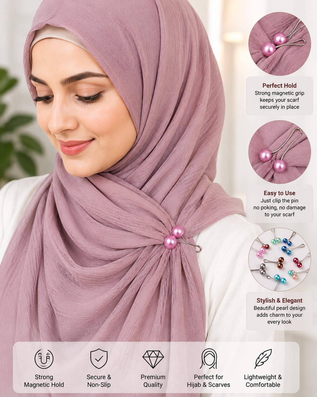 Non-Slip Scarf Accessories for Women