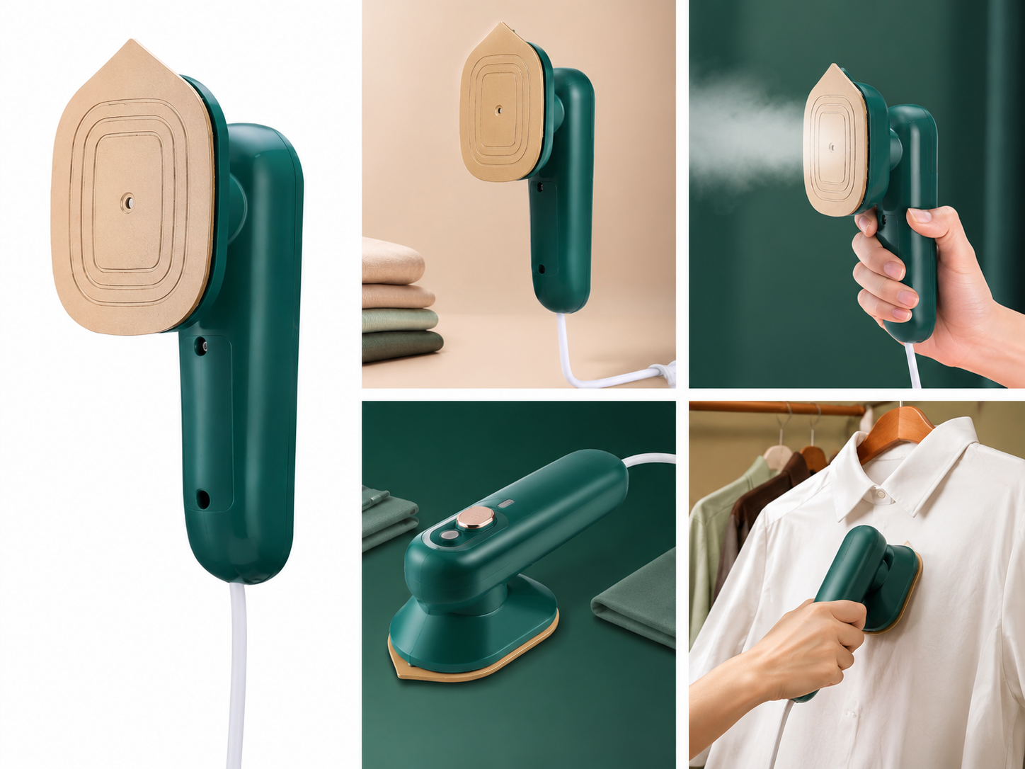 Portable Mini Electric Steam Iron & Handheld Garment Steamer for Clothes