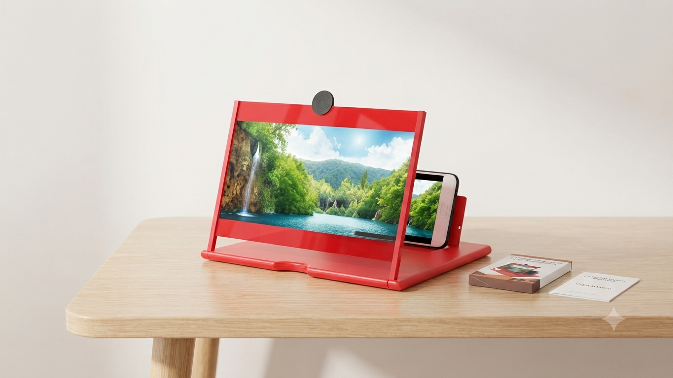 F3 Mobile Screen Magnifier 3D - Smartphone Video Amplifier & Stand