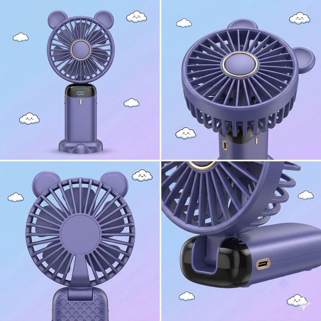 Premium USB Rechargeable Handheld Mini Fan