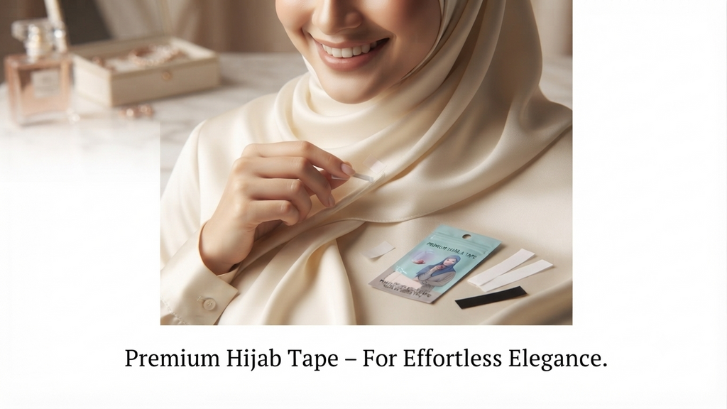Premium Hijab Tape – Double-Sided Non-Slip Adhesive for Scarf & Shawl, Women Hijab Accessories