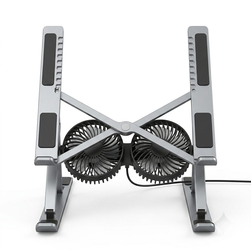 Ergonomic Portable Laptop Stand – Sturdy Aluminium Alloy with Anti-Slip Grip & 7 Adjustable Angles for Improved Posture
