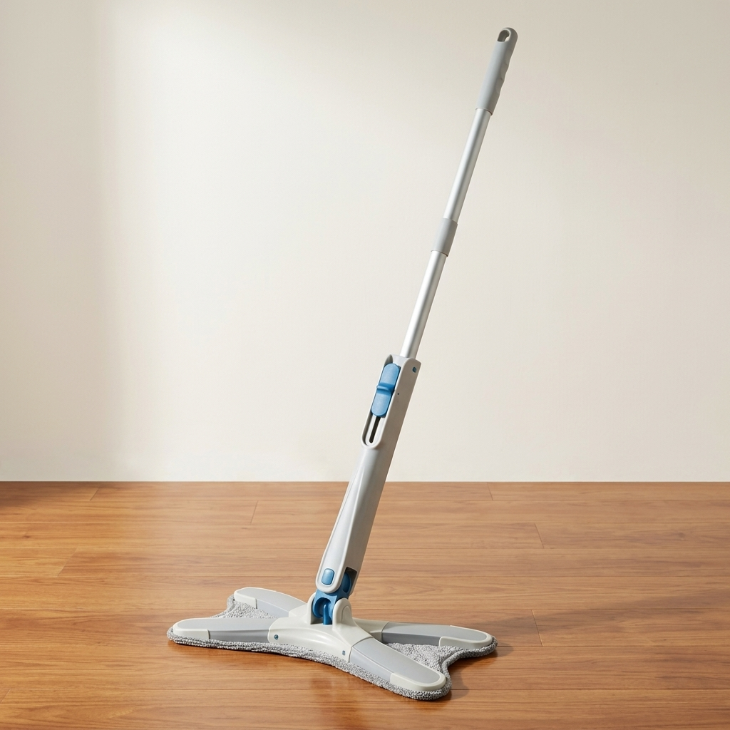 X-Type Hands-Free Self-Wringing Microfiber Floor Mop – 360° Rotatable Cleaning Tool for Home & Kitchen