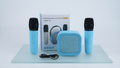 New K12 Portable Bluetooth Speaker with 2 Wireless Microphones | HiFi Family Singing Loudspeaker