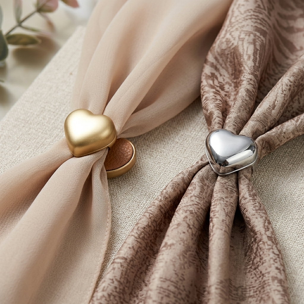 Elegant Hijab & Scarf Magnets – No More Holes! Secure, Stylish & Pinless Closure