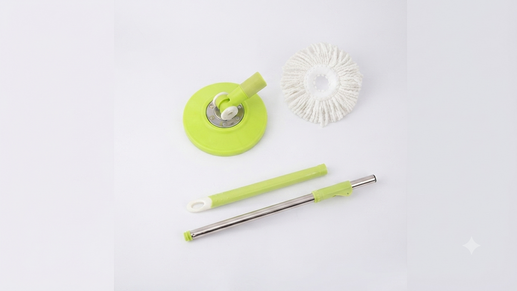 Mop 360 Degree Rotating Mop Head and Mop Stick With Mop Refill