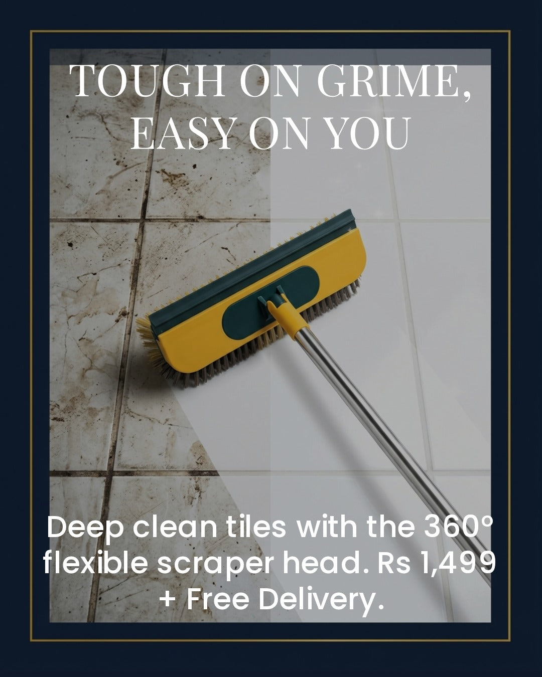 "Ultimate 3-in-1 Floor Cleaning Brush & Scraper – V-Shape Design for Deep Cleaning"