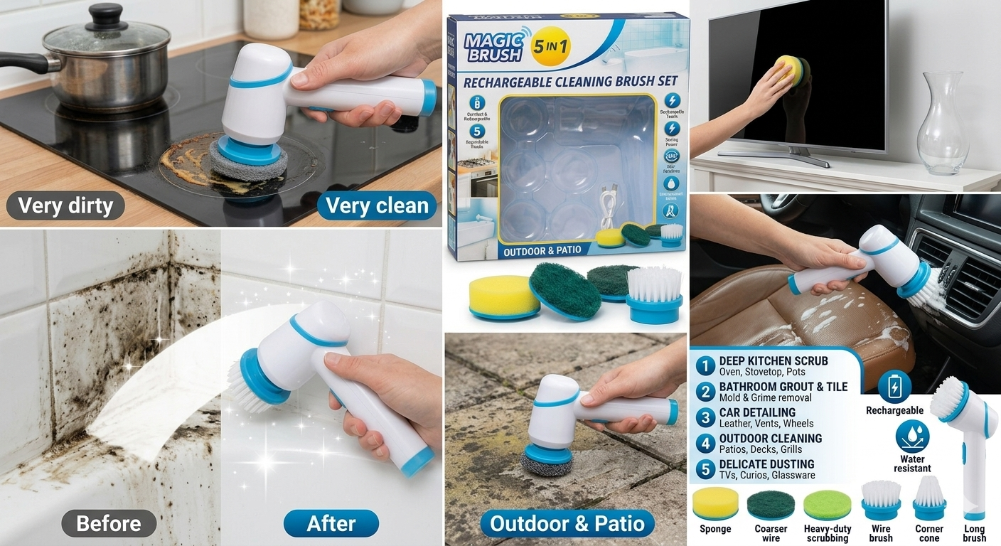 Rechargeable 5 In 1 Magic Brush