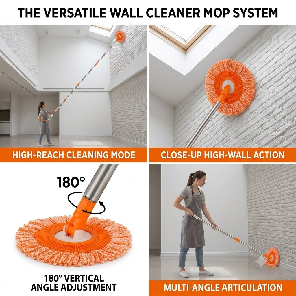 "Premium 360° Wall Cleaner Mop Kit – Ghar ki Safai ab aur bhi Asaan!"